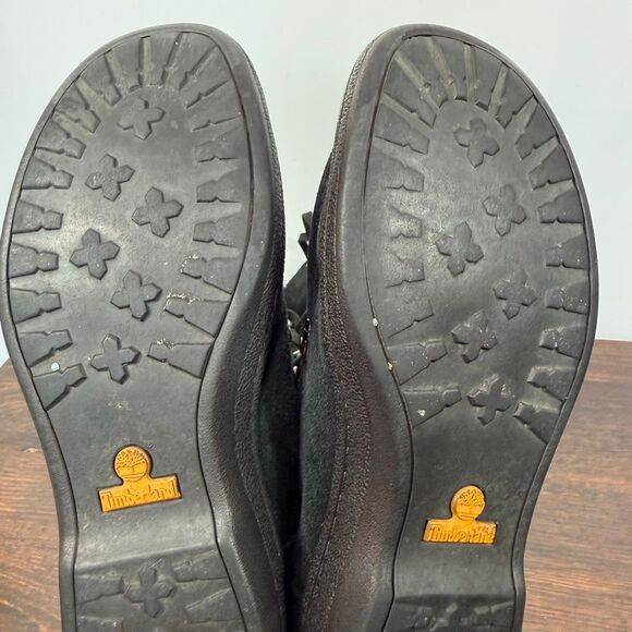 Timberland Women’s black leather suede tall boot size 7 side zip - Picture 11 of 14